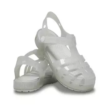 Crocs Isabella Glitter Sandals Toddler Silver Glitter 208444 0ic C9/gray antique silver