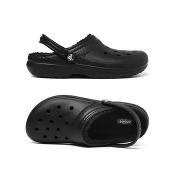 Crocs Kids Adult Classic Lined Clogs Fur Indoor Shoes K 207010 060 black250