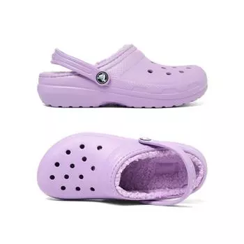 Crocs Kids Adults Classic Lined Clog Fur Indoor Shoes K 207010 5pr orchid230