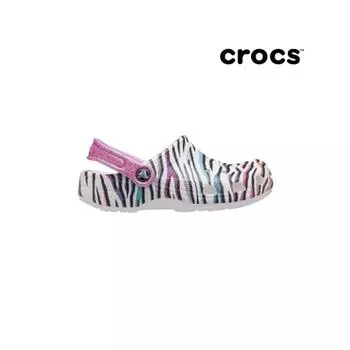Crocs Kids Classic Animal Print Clogs White Multi 207600 94s C11175