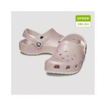 Crocs Kids Classic Glitter Clog Toddler 206992 6wv 6WV qtglitter/C5