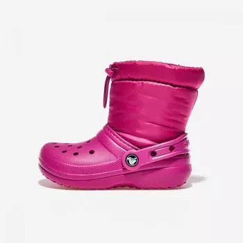 Crocs Классические детские сапоги Neo Puff с подкладкой Crs207940 Fuchsia Fun 215