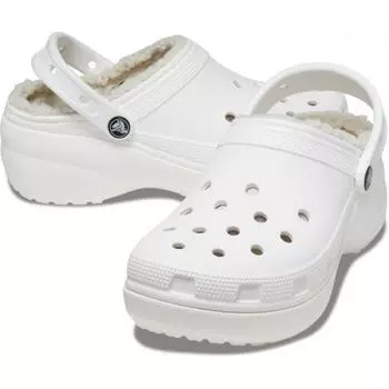 Crocs Классические женские туфли-сабо на платформе с подкладкой, белые 207938 100 W6(230)