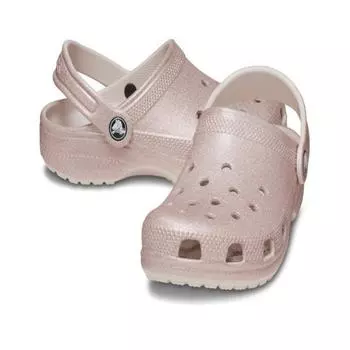 Crocs Классический блестящий детский кварцевый блеск 206993 6wv Light pink/J2