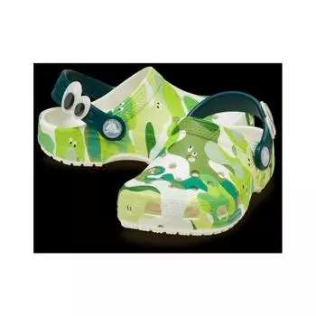 Crocs Классический светящийся слайм MonsTer Clog T Glow Green 210730 3 painted/C10
