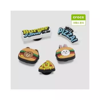 Crocs Line Friends 5 шт., брелок Gbitz 10012229 onefree