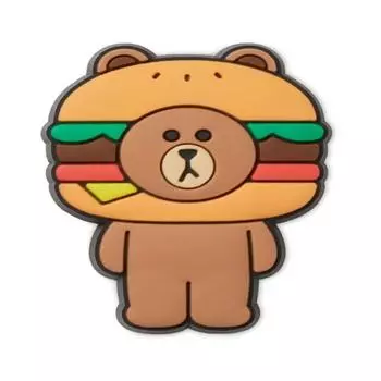 Crocs Line Friends Коричневый бургер Jibbitz 10012218 shuffle/one sizefree