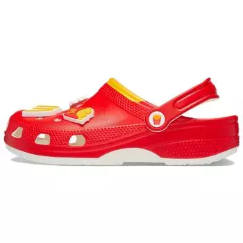 Crocs McDonalds x Classic Clog Ronald McDonald Кроссовки унисекс Красный Желтый Белый 209858-90H 37-38