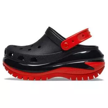 Crocs Mega Crush Clog черные кроссовки Varsity красные унисекс 207988-0WQ 34-35
