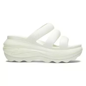 Crocs Mega Crush Triple Strap Sandal Chalk женские кроссовки кремовые 209842-0WV 37-38