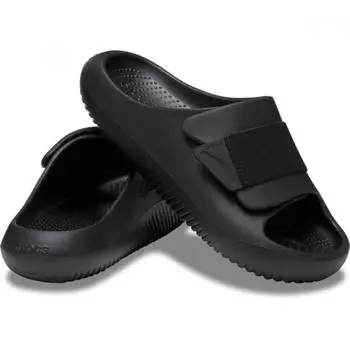 Crocs Mellow Luxe Recovery Slides Black 209413 001 M4W6(230mm)