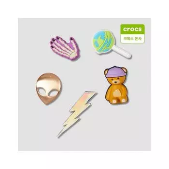 Crocs Meta 5 Pack Set Gbitz Charm 10011572 onefree