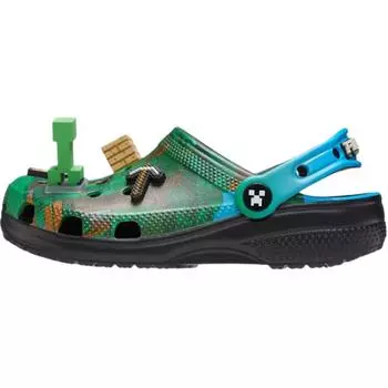 Crocs Minecraft x Classic Clog Детские Зеленый Синий Детские Кроссовки 210830-90H 29-30