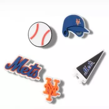 Crocs Mlb New York Mets Zibbitz 5 шт. набор 10012752 FREE