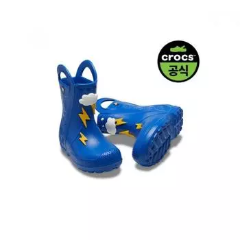 Crocs Official Toddler Handle It Lightning Bolt Rain Boots Bbo 25skbt211120 BLUE BOLT(Z4KZ)/C7