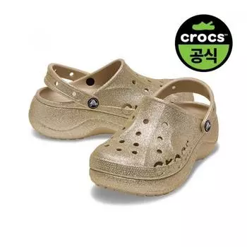 CrocS Official Women S Baya Platform Glitter Clog Chai CHAI(Z212)/W6(230)