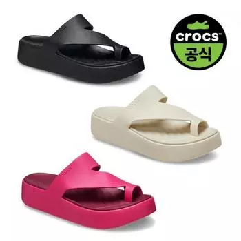 Crocs Официальный женский кроссовки S Getaway Platform Toe Loop 3 Choice 1 01)BLACK(Z001)/W6(230)