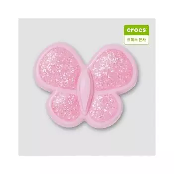 Crocs Подвеска-шарм «Бабочка Гиббитс» с розовыми блестками 10014798 onefree