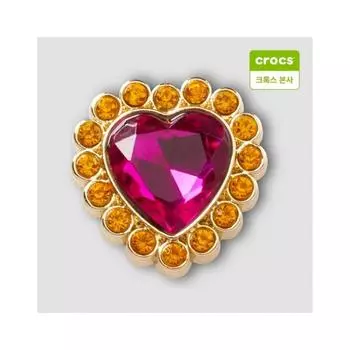 Crocs Подвеска-гвоздик в виде розового сердца Gibbits 10014197 onefree