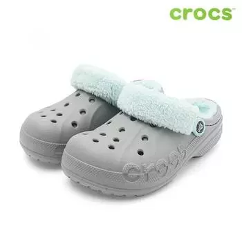 Crocs Public Baya Lined Fuzz Strap Clogs Grey 206633 0ig 2066330IG Grey:M4W6CN220