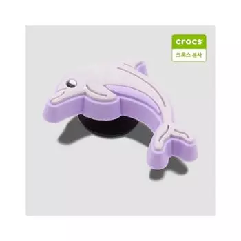 Crocs Подвеска Zibbitz «Фиолетовый дельфин» 10011742 onefree