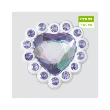 Crocs Rainbow Heart Jewel Gibbits Charm 10011639 onefree