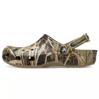 Crocs Realtree x Classic Clog V2 Max-4 HD Камуфляжные кроссовки унисекс Коричневый хаки 12132-260