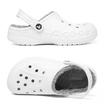 Crocs Сабо Vaya с подкладкой из шерсти для дома 205969 11ч white/270
