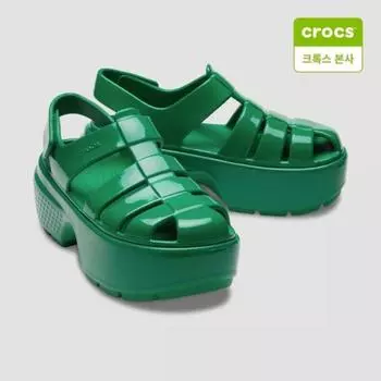Crocs Сандалии Galleria Crocs Headquarters Stomp Hi sHine Fisherman 210057 3wh 3WH green ivy/M4W6
