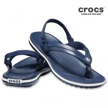 Crocs Сандалии-тапочки SKies Tqj 205777 410 CrocKband Strap Flip K Navy 175