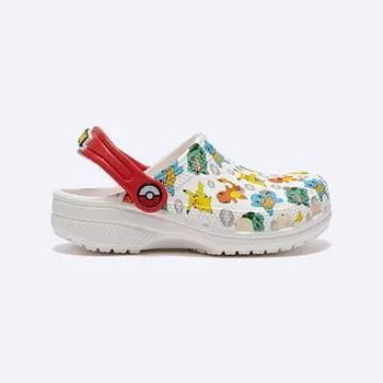 Crocs Сандалии-тапочки Skies Tqj 207739 94s Classic Pokemon Clog Kids Белый Multi 175