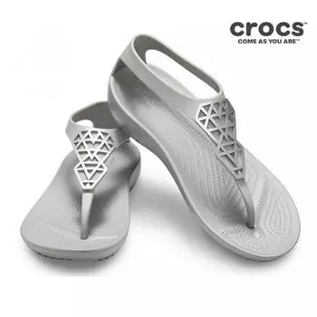 Crocs Сандалии-тапочки Tqj 205600 00n Crocs Serena Embellish Flip W Sil Sil 220