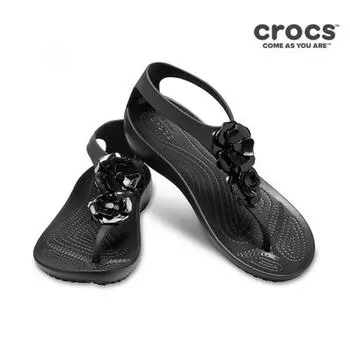 Crocs Сандалии-тапочки Tqj 205600 060 Crocs Serena Embellish Flip W Blk Blk 220