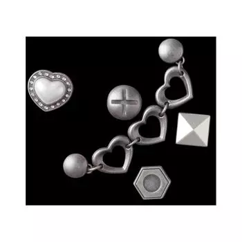 Crocs Серебряный Романтический Набор Из 5 Gibbitz 10013669 shuffle/one sizefree