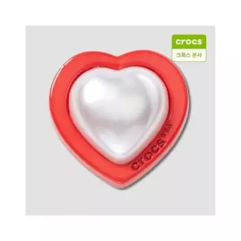 Crocs Шарм Zibbitz с красным жемчугом и сердцем 10014663 one/free