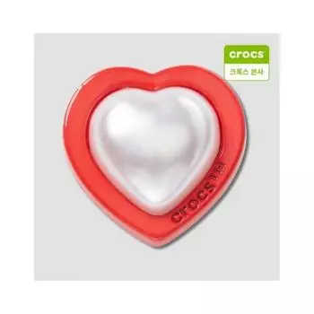 Crocs Шарм Zibbitz с красным жемчугом и сердцем 10014663 shuffle