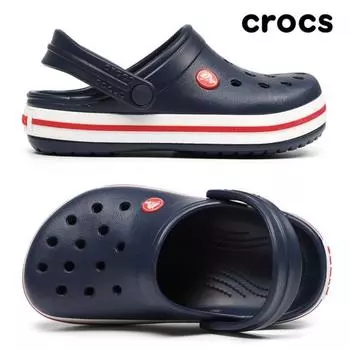 [Crocs Shoes] Kids Adult Croc Band Clog K Navy Red 207006 485 175