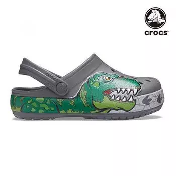 Crocs SKies тапочки сандалии Tqj 206157 0da Crocs Fl Dino Band Lights Cg K Sltgry 130
