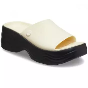 Crocs Skyline Slide Women Vanilla Black 208182 1lg W8(250mm)