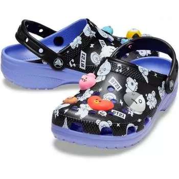 Crocs Slipper Sandals Tqj 207967 0c4 Classic Line Friends Bt21 Clog Blk Mlti 270