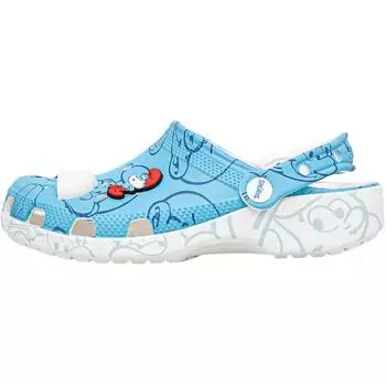 Crocs Смурфики x Classic Clog Детские кроссовки с принтом по всей поверхности Синий Белый 210821-90H 28-29