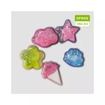 Crocs SOft Glitter Icon Set Of 5 Gibbitz Charm 10011601 onefree