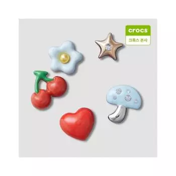Crocs SOft Metal Set Of 5 Gibbitz Charm 10012934 onefree