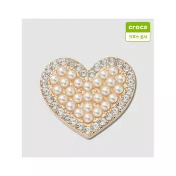 Crocs Sparkling Pearl Heart Zibbitz Charm 10013394 shuffle