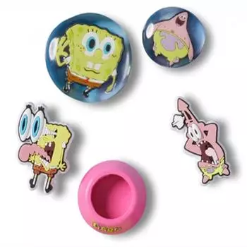 Crocs Spongebob Gibbitz набор из 5 штук 10013556 FREE