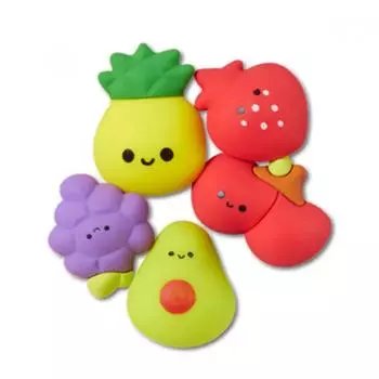 Crocs Squishy Fruit Zibbitz Set Of 5 10012181 FREE