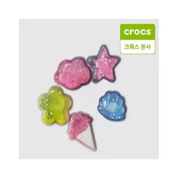 Crocs Squishy Glitter Icon 5 Pack Gibbitz 10011601 shuffle/one sizefree