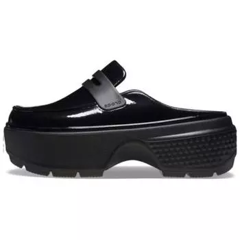 Crocs Stomp High Shine Loafer черные кроссовки унисекс 210659-001 34-35