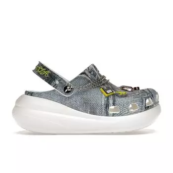 Crocs SZA x Classic Crush Clog Женские Джинсовые Кроссовки Синие 208335-90H