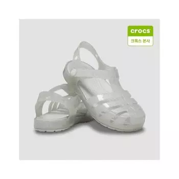 Crocs Toddler Isabella Glitter Sandals 208444 0ic 0IC silver glitter/C8